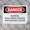 Signmission Warning Dual Power Sources Photovoltaic System Danger Sign, Plastic, 14in W x 10in L, 2PK OS-2PACK-DS-P-1014-L-2304 - alternate 3